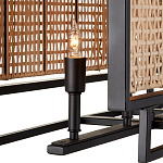 Люстра прямоугольной формы с чёрным каркасом и вставкой из плетеного материала Cage for Light варинант исполнения - 2 | Loft Concept в Ижевске