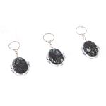 Зеркало брелок карманное двухстороннее из натурального камня Серафинит Stone Mirrors варинант исполнения - 4 | Loft Concept в Ижевске