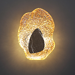 Бра с волнообразным стеклянным плафоном и вставкой из мрамора Liquid Stone варинант исполнения - 9 | Loft Concept в Ижевске