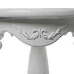 Стол приставной круглый белого цвета из массива бука с легкими потертостями White Provence варинант исполнения - 2 | Loft Concept в Ижевске