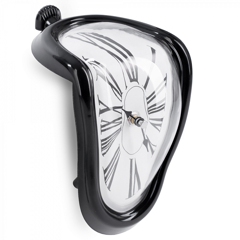 Часы Salvador Dali Soft Clock black Белый Черный в Ижевске | Loft Concept 