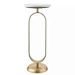 Столик приставной с овальным золотым основанием Oval Gold Base варинант исполнения - 1 | Loft Concept в Ижевске