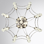 Люстра подвесная из металла с хрустальными подвесками прозрачного цвета Quasar 41 варинант исполнения - 10 | Loft Concept в Ижевске