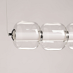 Люстра линейная с 6-ю прозрачными стеклянными плафонами округлой формы HANDLE GRAPE варинант исполнения - 6 | Loft Concept в Ижевске