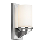 Бра для ванных комнат с белым цилиндрическим плафоном на прямоугольном основании цвета хром Feiss варинант исполнения - 5 | Loft Concept в Ижевске