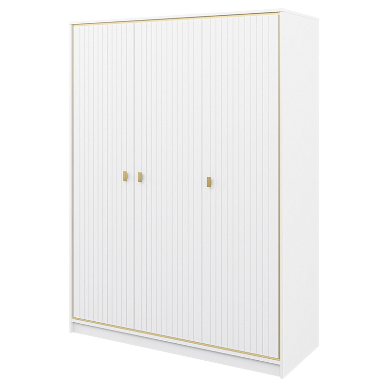 Шкаф белый трёхдверный для одежды Antique Order Белый Золотой в Ижевске | Loft Concept 