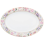 Сервиз столовый из фарфора белый с цветочным принтом на 6 персон 23 предмета Flower Porcelain Collection варинант исполнения - 2 | Loft Concept в Ижевске