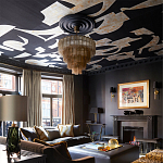 Обои ручная роспись в стиле Арт-деко Symphony Original colourway on Flint silk dupion варинант исполнения - 3 | Loft Concept в Ижевске