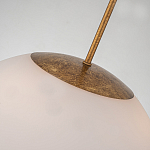 Подвесной светильник золотого цвета с полусферическим опаловым плафоном и декоративным элементом Elstead Lighting варинант исполнения - 5 | Loft Concept в Ижевске