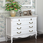 Комод белый из массива бука в стиле прованс White Provence варинант исполнения - 4 | Loft Concept в Ижевске