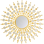 Зеркало-солнце в раме из металла с золотыми с лучами Rays of Peace варинант исполнения - 1 | Loft Concept в Ижевске