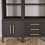 Модульный стеллаж Primo из трех составных элементов Темный орех варинант исполнения - 6 | Loft Concept в Ижевске