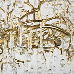 Подвесная люстра в виде ветвей деревьев золотого цвета с прозрачными подвесками-каплями 8 и 14 ламп Droplet Chandelier варинант исполнения - 6 | Loft Concept в Ижевске