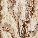 Овальный Современный Гобелен Абстракция в бежевых тонах Shallow варинант исполнения - 3 | Loft Concept в Ижевске