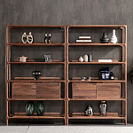 Стеллаж в гостиную для книг Moon Walnut Furniture варинант исполнения - 3 | Loft Concept в Ижевске
