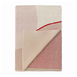 Плед из хлопка бежевого цвета с абстрактным принтом Elysian Flow Peach варинант исполнения - 5 | Loft Concept в Ижевске