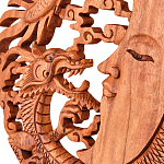 Панно из дерева дракон и луна Panel With Animals варинант исполнения - 2 | Loft Concept в Ижевске