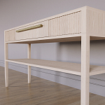 Дизайнерская Консоль с полкой и ящиком Primo Светлый дуб варинант исполнения - 4 | Loft Concept в Ижевске