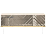 Длинная тумба с зеркальным декором Serena варинант исполнения - 9 | Loft Concept в Ижевске