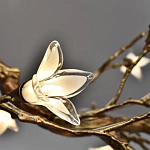 Люстра в виде золотой ветки с цветами Glass Flower Pendant Light варинант исполнения - 9 | Loft Concept в Ижевске