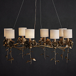 Люстра с каркасом в виде цветков розы и тканевыми абажурами Flowers and Fox Roses варинант исполнения - 4 | Loft Concept в Ижевске