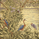 Обои ручная роспись Le Brésil Amarelo Deep Rich Gold варинант исполнения - 1 | Loft Concept в Ижевске