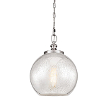 Подвесной светильник с прозрачным стеклянным плафоном в форме шара в современном стиле на цепи Feiss варинант исполнения - 1 | Loft Concept в Ижевске