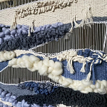 Современное ткачество гобелен в синих оттенках Blue Undine II варинант исполнения - 2 | Loft Concept в Ижевске