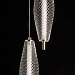 Люстра круглая каскадня с 5-ю плафонами из металлической сетки Mesh Lampshade Lighting варинант исполнения - 8 | Loft Concept в Ижевске