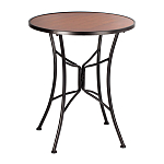 Столик приставной с круглой столешницей на металлическом черном основании Scenical Table варинант исполнения - 1 | Loft Concept в Ижевске