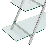 Стеллаж со стеклянными полками на стальном каркасе X-ray варинант исполнения - 5 | Loft Concept в Ижевске