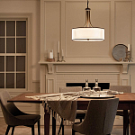 Люстра подвесная с двойным круглым плафоном из органзы и матового стекла Kichler варинант исполнения - 12 | Loft Concept в Ижевске