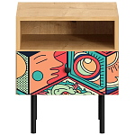 Прикроватная тумба с изображением на ящике Elise Nightstand варинант исполнения - 17 | Loft Concept в Ижевске