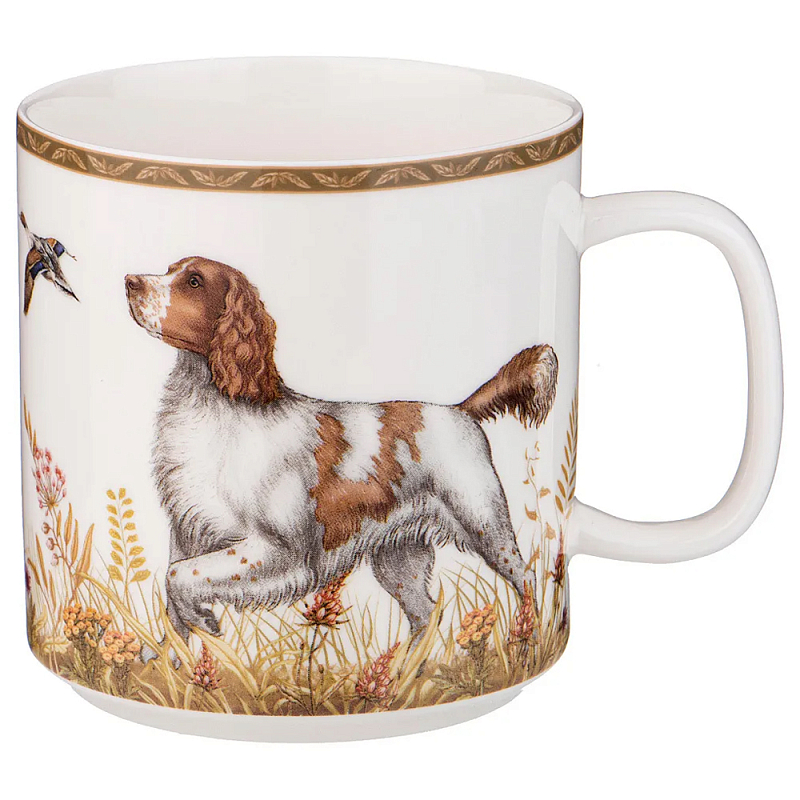 Кружка из фарфора с изображением уток и собаки 400 мл Hunting Porcelain Collection Белый Коричневый Мульти Кружка из фарфора с изображением уток и собаки 400 мл Hunting Porcelain Collection Белый Коричневый Мульти в Ижевске | Loft Concept