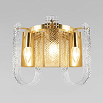 Бра с металлическим основанием золотого цвета и хрустальными подвесками Textured Glass варинант исполнения - 2 | Loft Concept в Ижевске