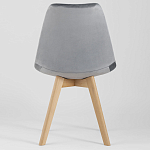 Стул с мягким велюровым сиденьем Arvika Grey варинант исполнения - 4 | Loft Concept в Ижевске