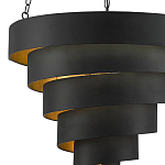 Подвесной светильник в форме спирали черный с золотой внутренней отделкой Warm Glow варинант исполнения - 1 | Loft Concept в Ижевске