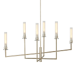 Люстра с 6-ю белыми матовыми плафонами из стекла в форме цилиндра Longitude варинант исполнения - 3 | Loft Concept в Ижевске