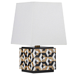 Настольная лампа с фигурным узором и трапециевидным абажуром Сonundrum варинант исполнения - 3 | Loft Concept в Ижевске