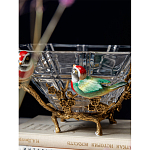 Чаша квадратная из прозрачного стекла с фигурками разноцветных птиц Eden Garden варинант исполнения - 3 | Loft Concept в Ижевске