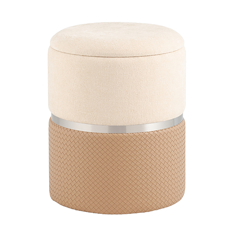 Пуф Mauldine с ящиком бежевый с экокожей Бежевый Молочный в Ижевске | Loft Concept 