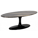 Стол журнальный овальный с столешницей из искусственного мрамора Alonso Gloss варинант исполнения - 2 | Loft Concept в Ижевске