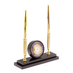 Часы настольные с двумя ручками из натурального камня Stone Clock варинант исполнения - 2 | Loft Concept в Ижевске