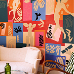 Обои ручная роспись в стиле Арт-деко Jazz Original colourway on painted silk with embroidery варинант исполнения - 3 | Loft Concept в Ижевске