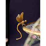 Чаша из прозрачного стекла с рельефным ободком и фигурками стрекоз Eden Garden варинант исполнения - 4 | Loft Concept в Ижевске