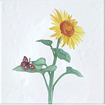 Плитка с узором Подсолнух варинант исполнения - 2 | Loft Concept в Ижевске