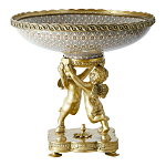 Чаша фарфоровая на двух бронзовых ангелах Eden Garden варинант исполнения - 1 | Loft Concept в Ижевске