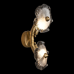 Бра с ветвистыми бронзовыми элементами и стеклянными рифлеными дисками Textured Glass Bra варинант исполнения - 5 | Loft Concept в Ижевске