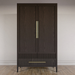 Шкаф платяной Primo с выдвижными ящиками шпон Темный орех варинант исполнения - 2 | Loft Concept в Ижевске