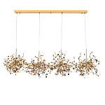 Люстра подвесная из четырех частей с металлическими круглыми элементами Terzani Argent варинант исполнения - 2 | Loft Concept в Ижевске